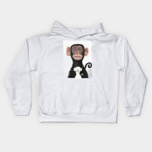 Disinterested Monkey with Drawing Kids Hoodie